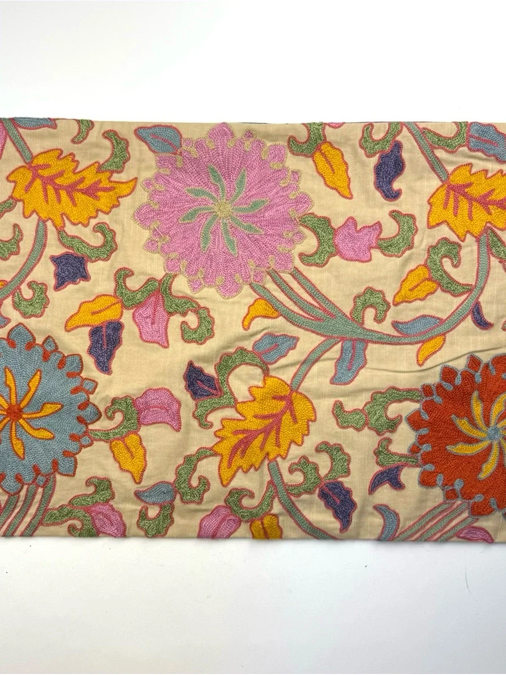 POTTERY BARN Reversible Embroidered Floral Accent Pillow Cover